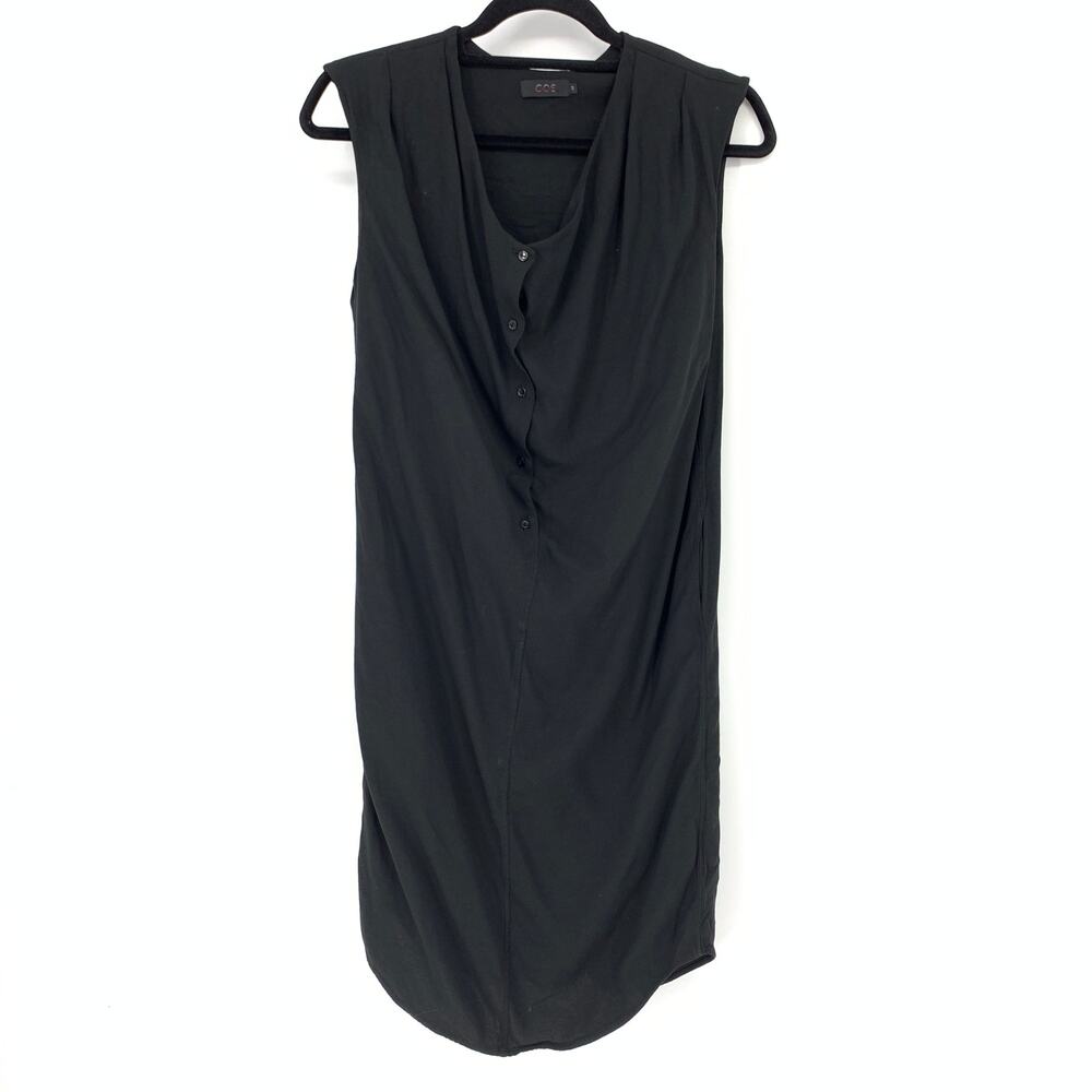 COS Womens Size 34 US Size 2 Sleeveless Black Shirt Dress